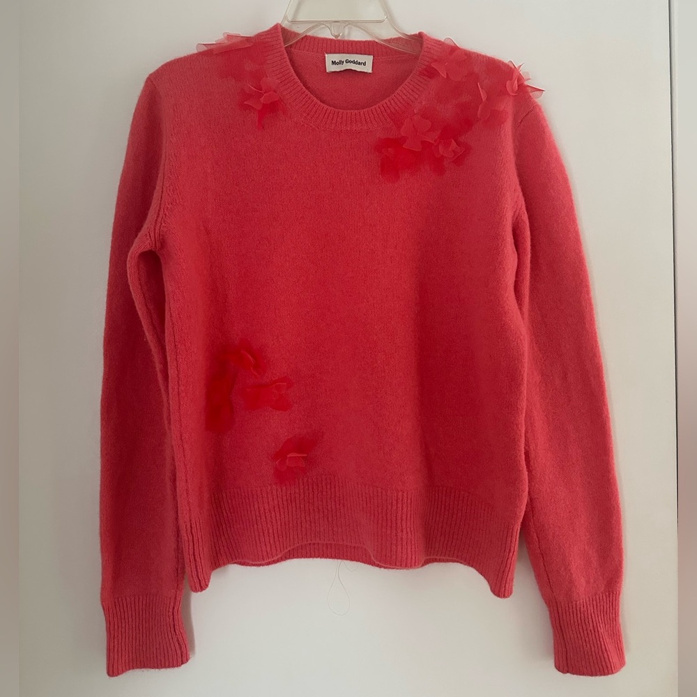 Molly Goddard Luca Floral Applique Lambswool Sweater - Picture 3 of 7